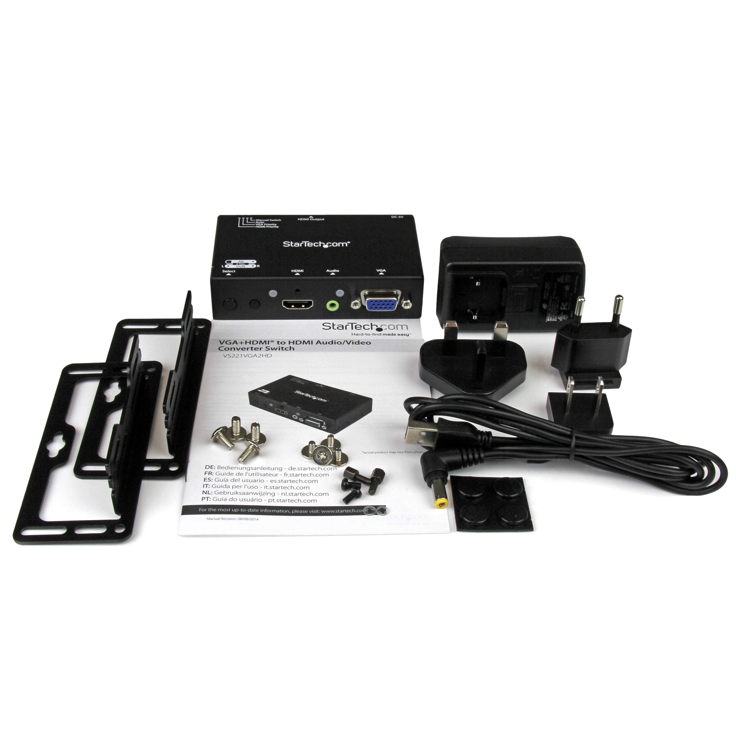 Startech Vs221Vga2Hd Hdmi/Vga To Hdmi Converter Switch For Computer